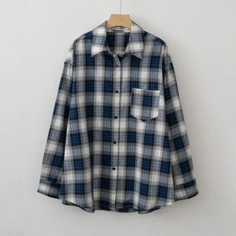 2025 Autumn Cotton Plaid shirt