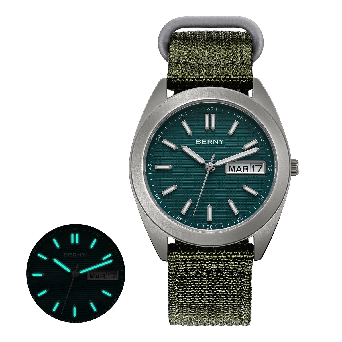 RBB Titanium Men’s Quartz Watch – Date & Week Calendar, Sapphire Crystal, Super Luminous, 38mm, 10ATM Waterproof