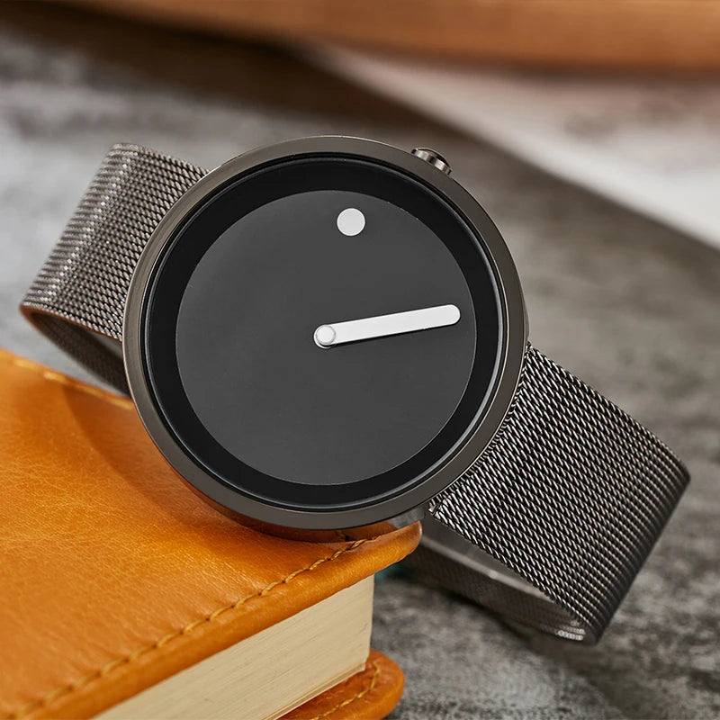 RBB Minimalist Unisex Quartz Watch – Simple Style Unique Dial for Men & Women Couples