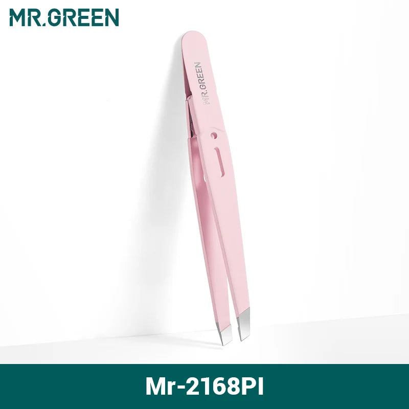 Colorful Stainless Steel Eyebrow Tweezer – Precision Slanted Tip for Fine Hair Removal & Makeup