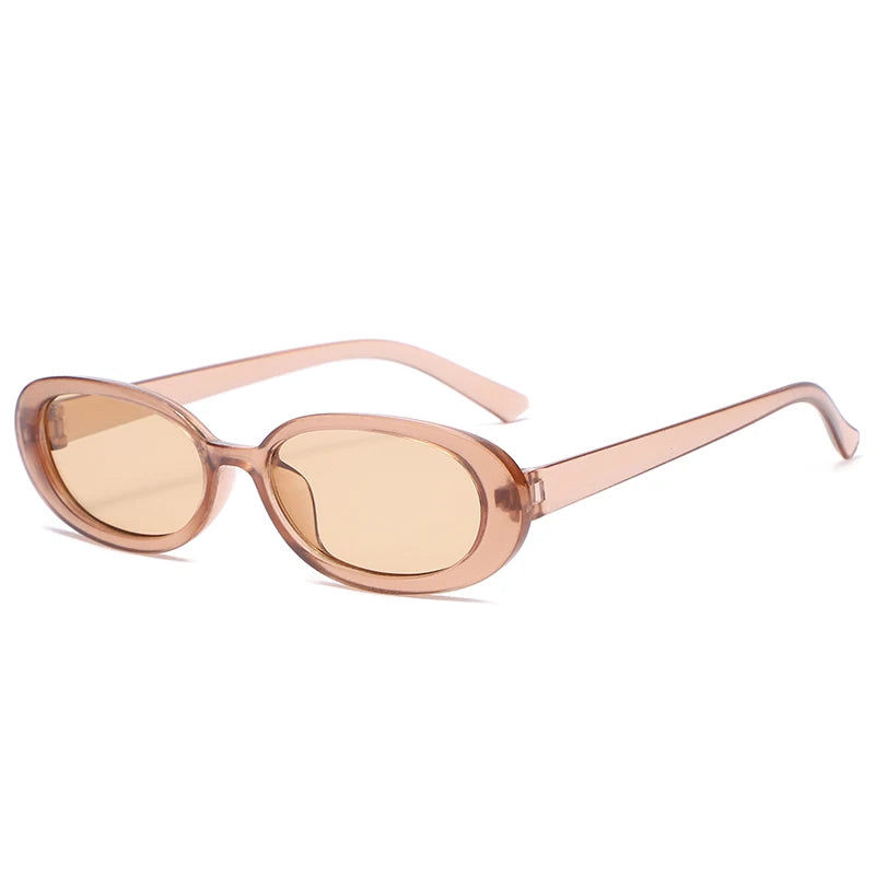 RBB 8-Piece Small Oval Vintage Sunglasses Set for Women – Retro UV400 Classic Shades