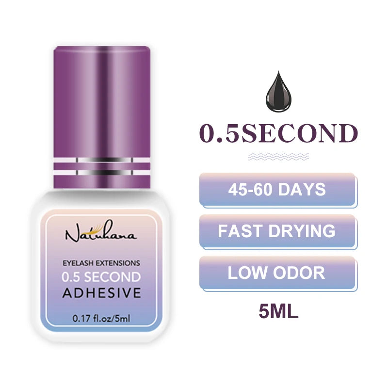 5ml Professional Eyelash Extension Glue – Fast-Drying (0.3s–3s), Strong Hold Adhesive