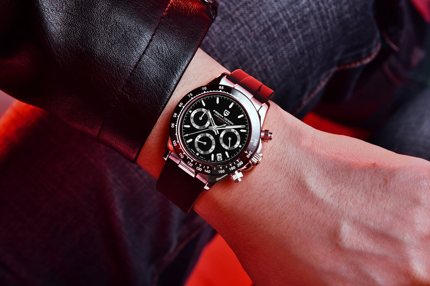 RBB DESIGN VK63 Men’s Quartz Chronograph Dive Watch – Luxury Sapphire Glass, Date Display, 100M Waterproof