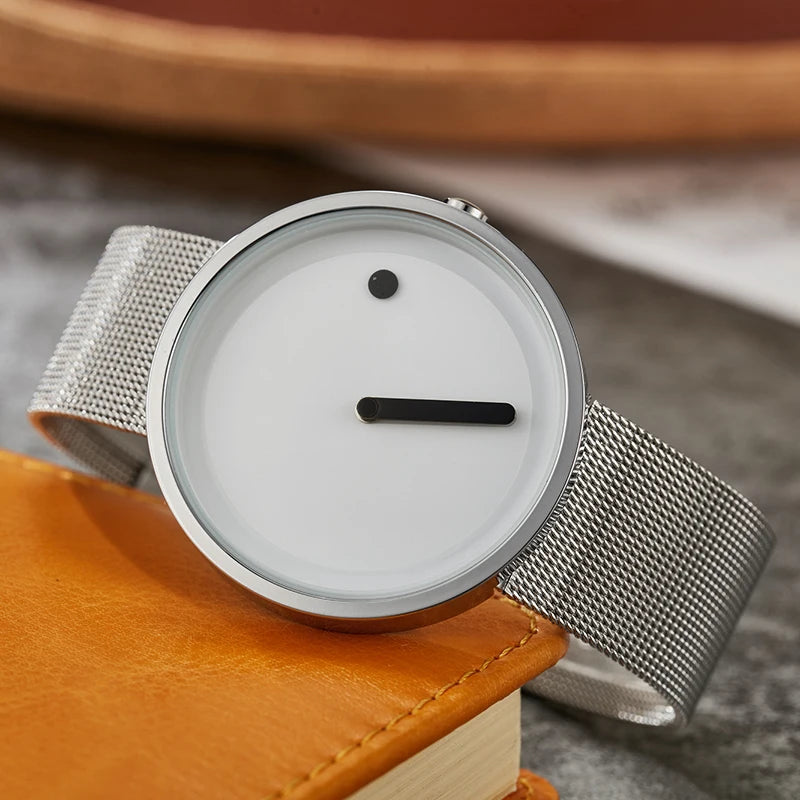 RBB Minimalist Unisex Quartz Watch – Simple Style Unique Dial for Men & Women Couples