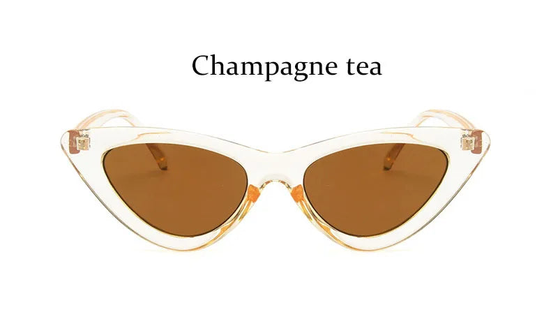RBB Women’s Cat Eye Vintage Sunglasses – UV400 Small Triangle Leopard Frame
