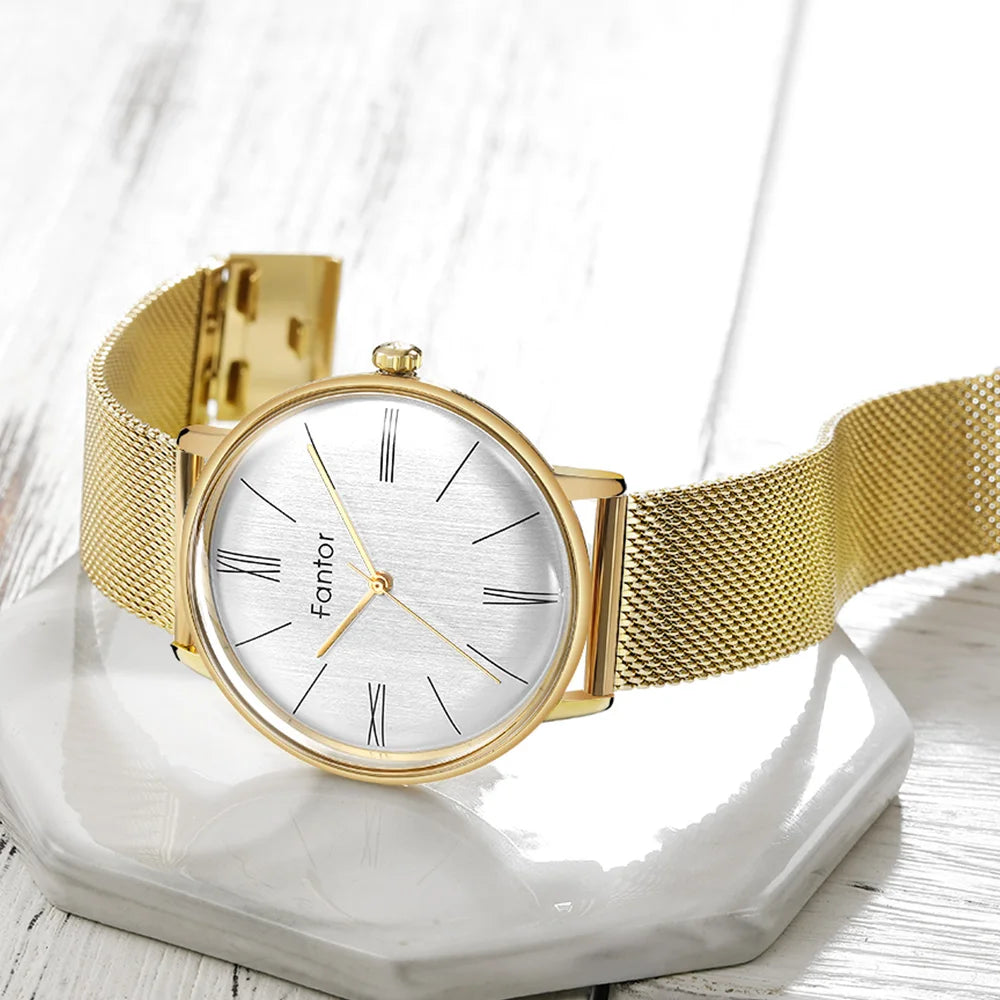 RBB Minimalist Luxury Quartz Men's Watch – Waterproof Mesh Wristwatch for Men | Relogio Masculino