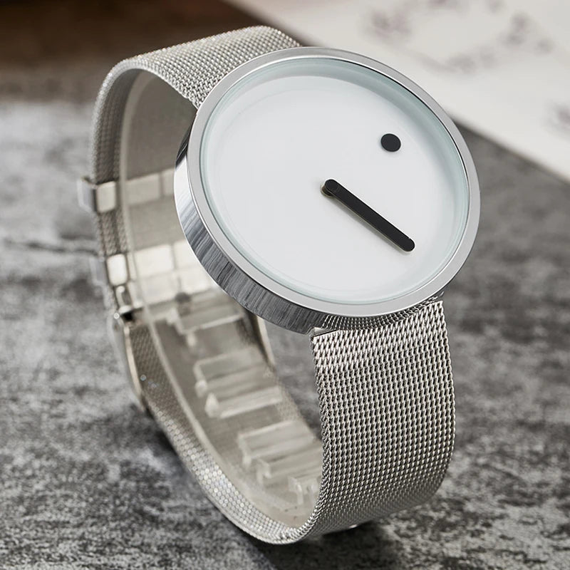 RBB Minimalist Unisex Quartz Watch – Simple Style Unique Dial for Men & Women Couples