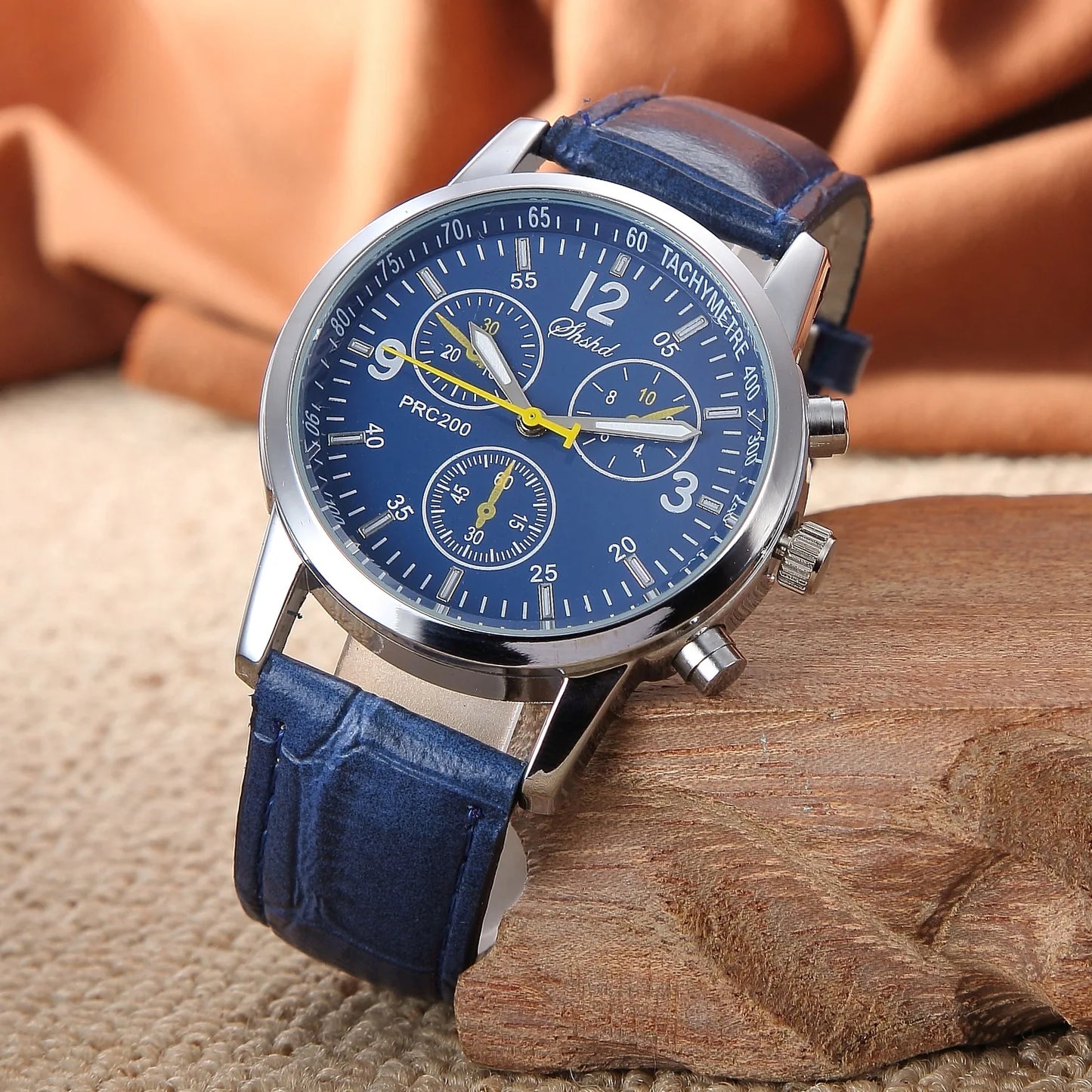 RBB Men's Three-Eye Quartz Watch – Casual Fashion with Multi-Function Dial