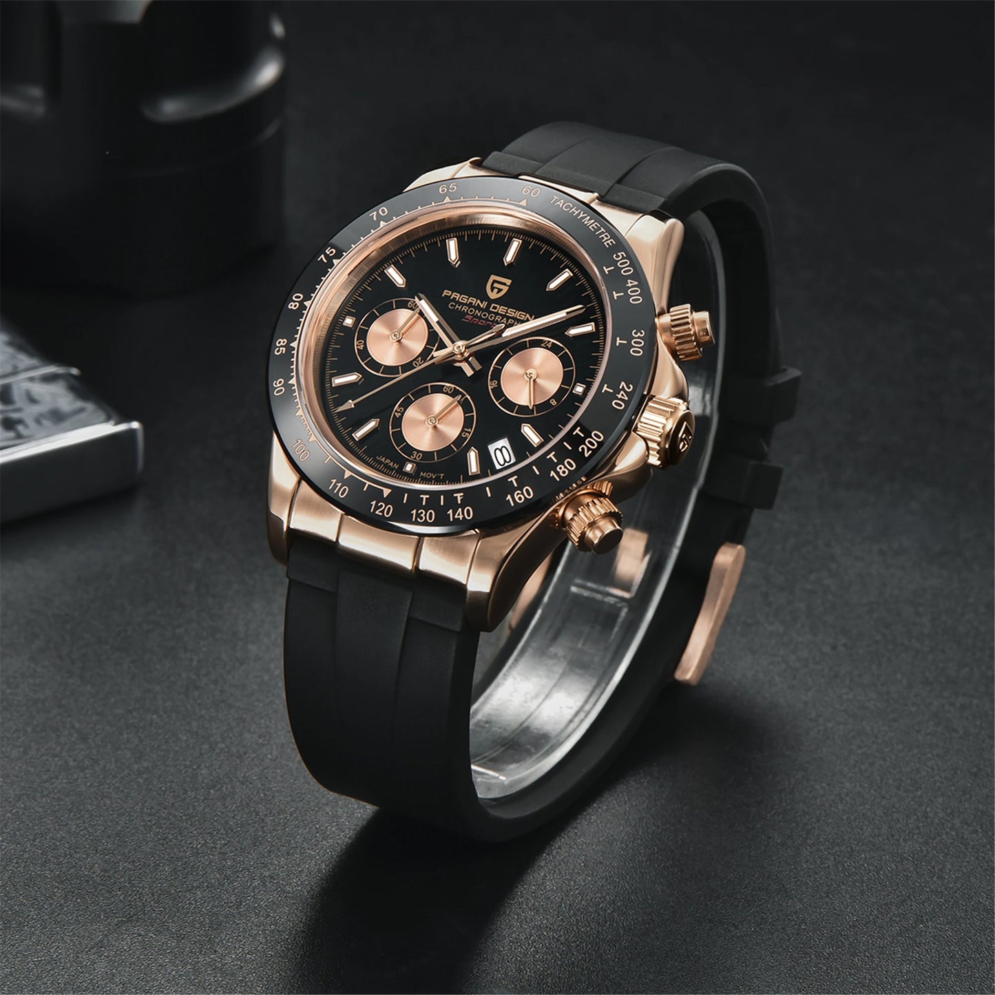 RBB DESIGN VK63 Men’s Quartz Chronograph Dive Watch – Luxury Sapphire Glass, Date Display, 100M Waterproof