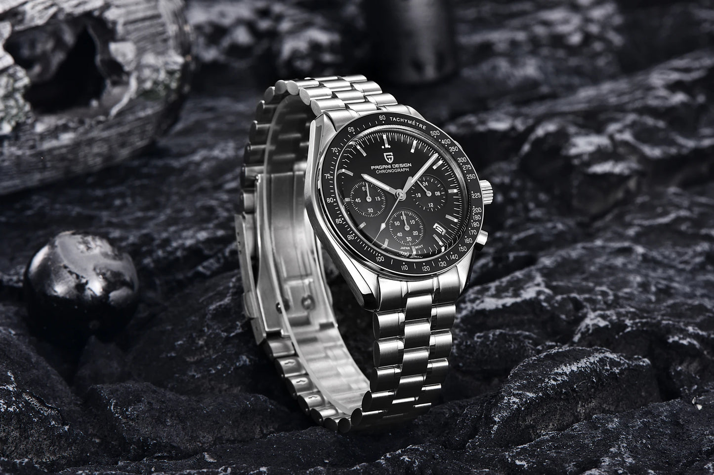 RBB PD-1701 V5 Men’s Chronograph Watch – 2024 Luxury Quartz Sports Timepiece with AR Sapphire Glass & 100M Water Resistance