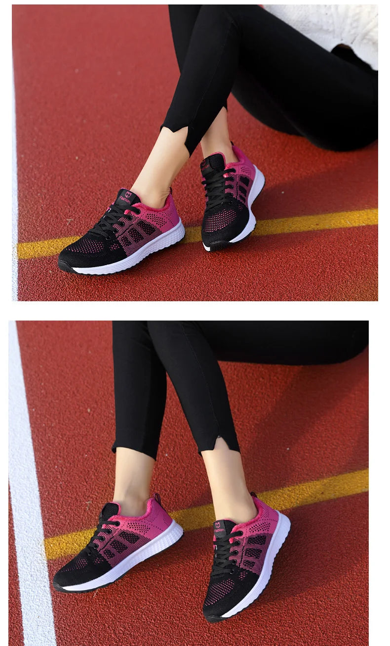 RBB Women’s Breathable Running Shoes – Lightweight Lace-Up Sneakers for Hard Court