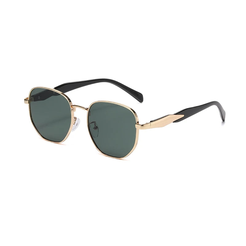 RBB Street Photography Round Metal Sunglasses – Trendy UV Anti-Retro Eyewear for Women