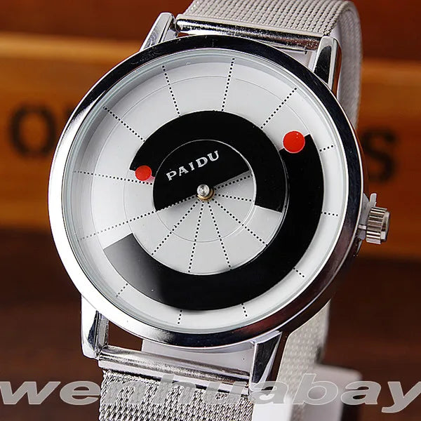 RBB Minimalist Unisex Quartz Watch – Simple Style Unique Dial for Men & Women Couples