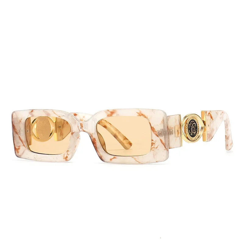 RBB Vintage Rectangle Sunglasses – Luxury Black Square UV400 Eyewear for Men & Women