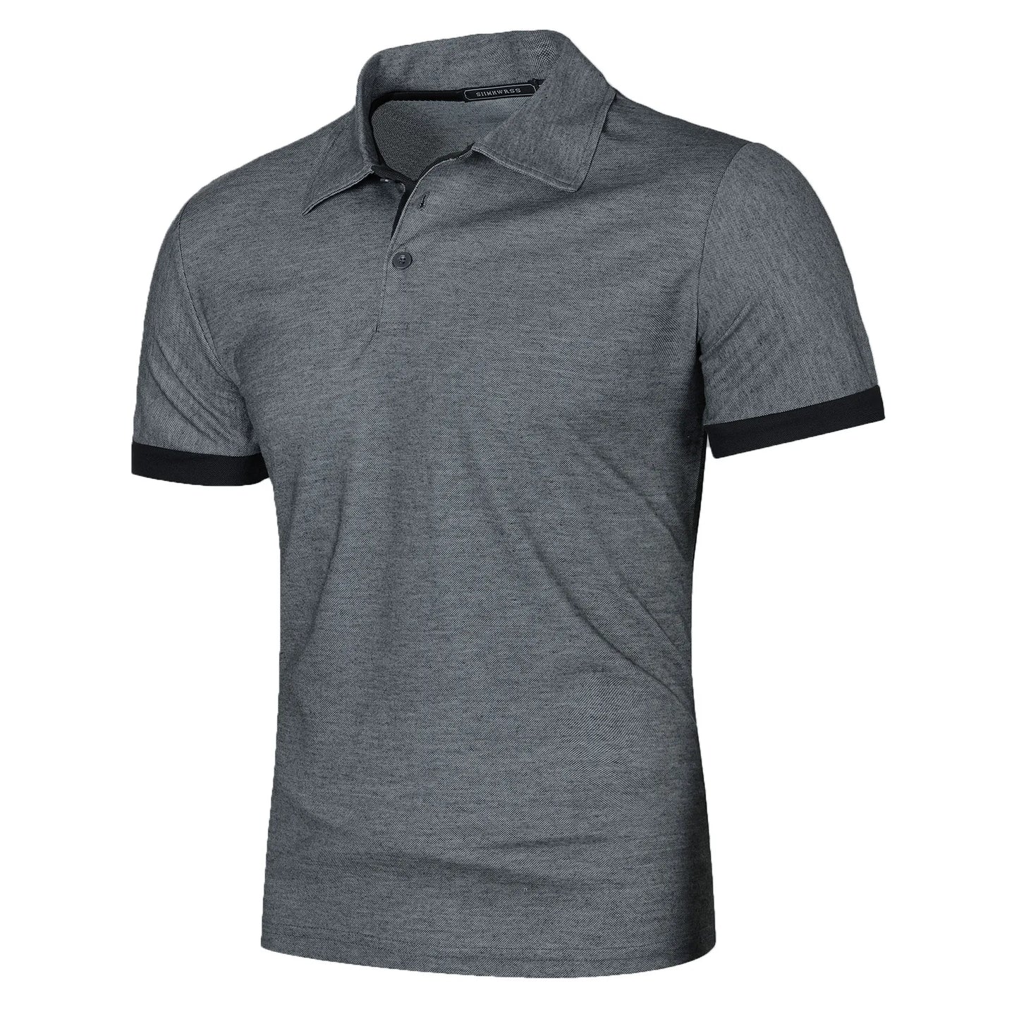 RBB Men’s Short Sleeve Color Matching Fashion Lapel Shirt – Stylish Casual Summer Top