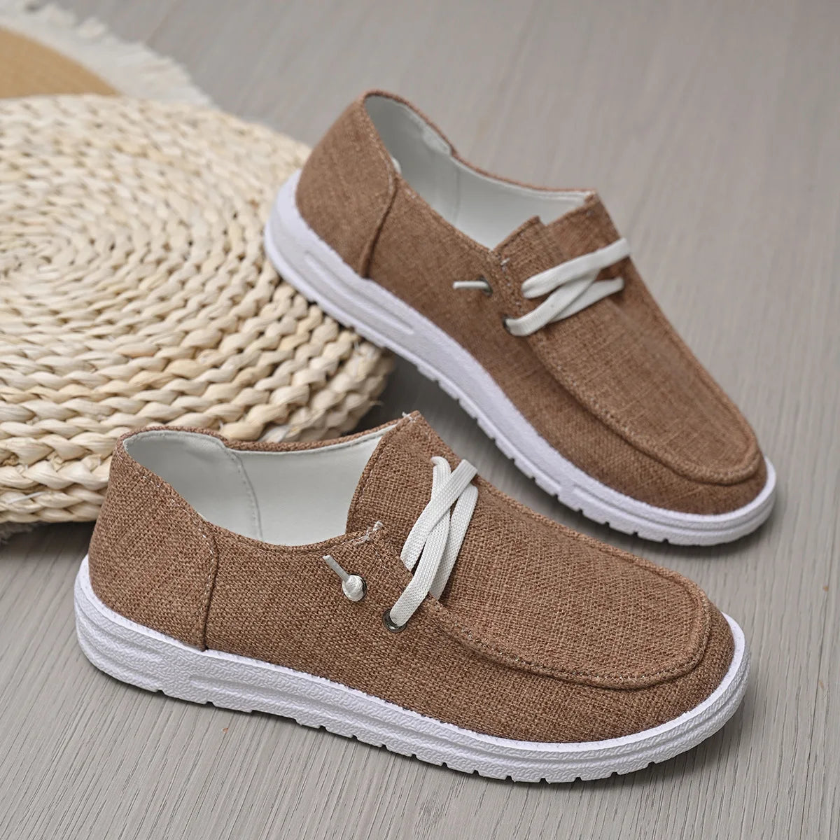 RBB Lightweight Women Canvas Shoes – Casual Sneakers Breathable Loafers with Soft Sole