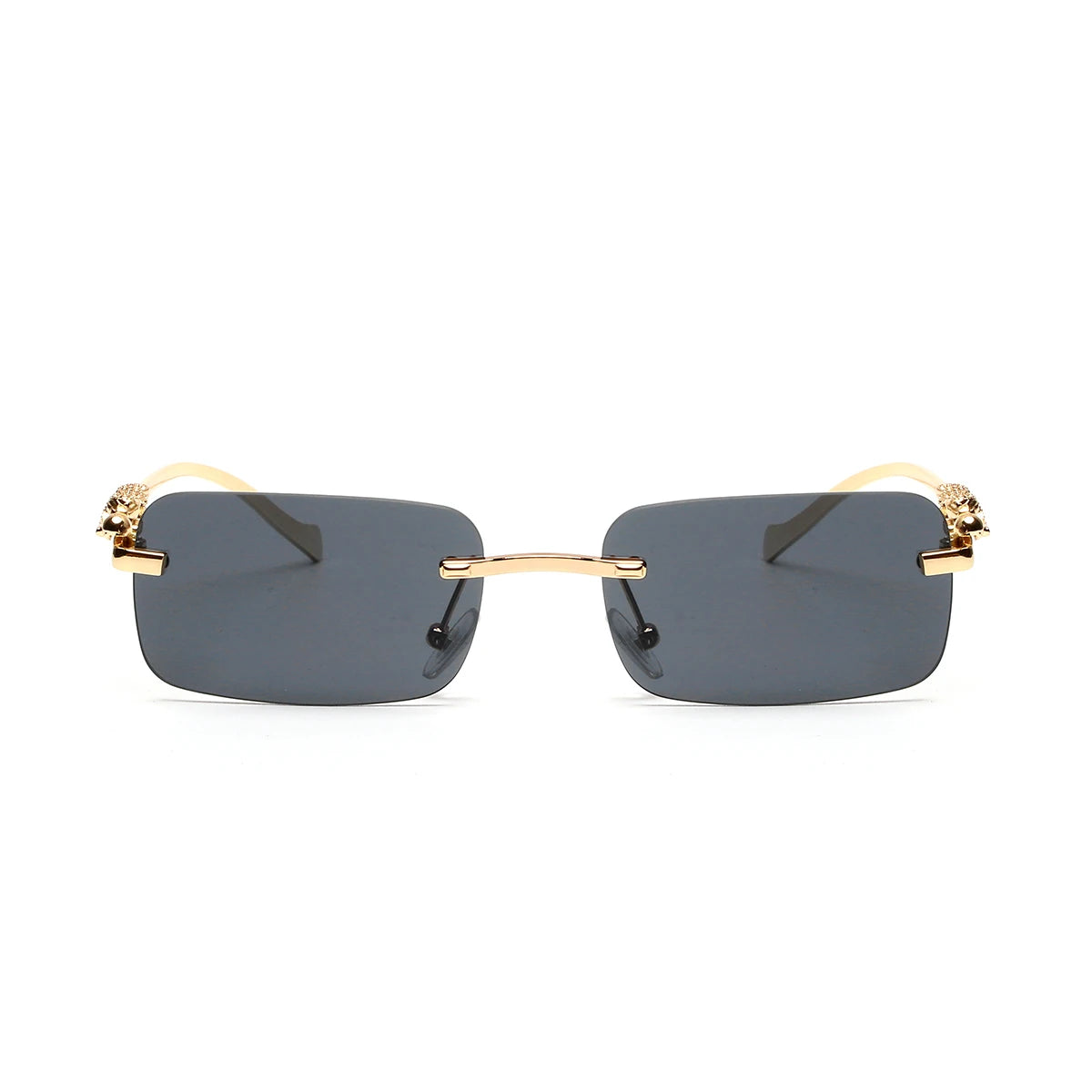 RBB Rimless Square Metal Sunglasses – Unisex UV400 Outdoor Designer Shades