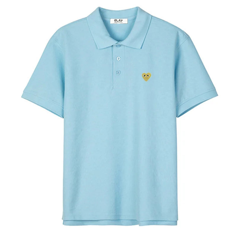 RBB Heritage Classic Embroidered Polo T-Shirt – Unisex Korean Style Cotton Summer Top