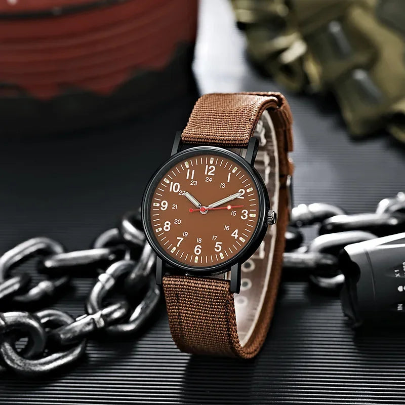 RBB Military Men’s Watch – Outdoor Sports Quartz Wristwatch with Nylon Band & Luminous Display