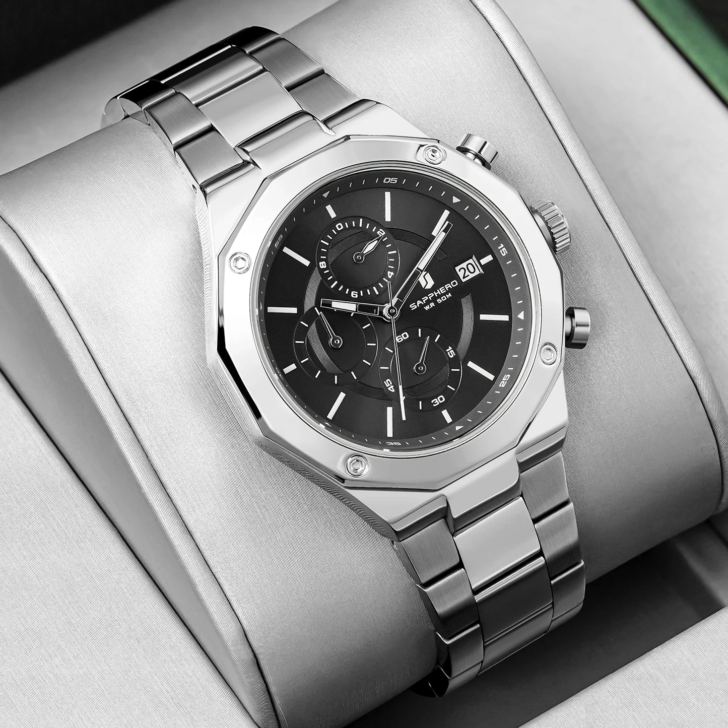 RBB Excellence Chronograph – Men's Luxury Sports Watch with Waterproof Design & Running Seconds