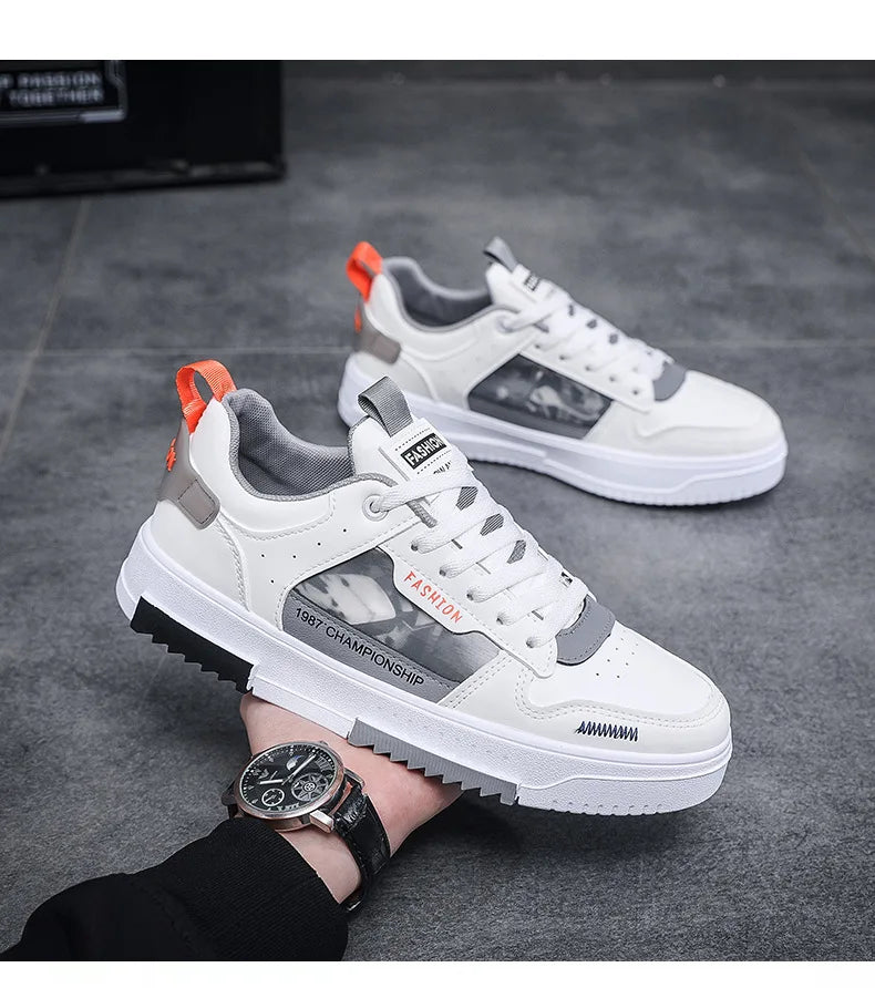 Men’s Breathable Lace-Up Sneakers – Lightweight Comfort for Everyday Wear