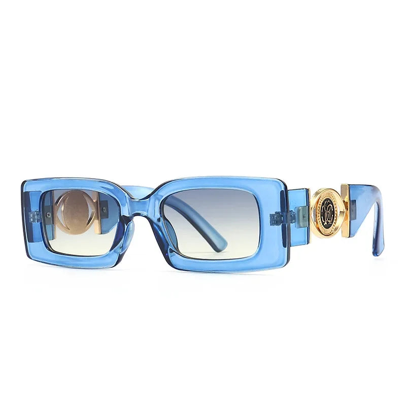 RBB Vintage Rectangle Sunglasses – Luxury Black Square UV400 Eyewear for Men & Women