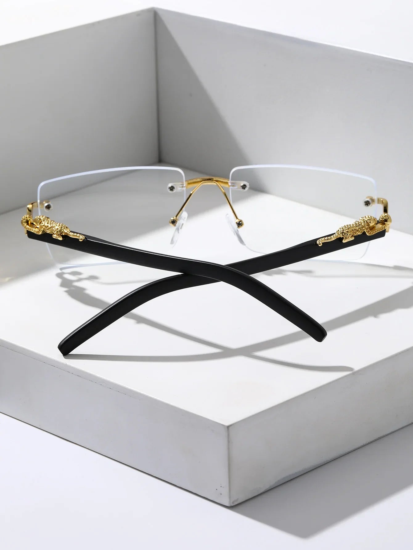 RBB Frameless Rectangular Fashion Sunglasses – Unisex Trendy Personalized Eyewear for Daily Wear