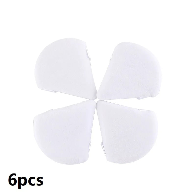 1/2/3/6Pcs Triangle Velvet Powder Puff – Reusable & Washable Makeup Sponges for Face & Eye