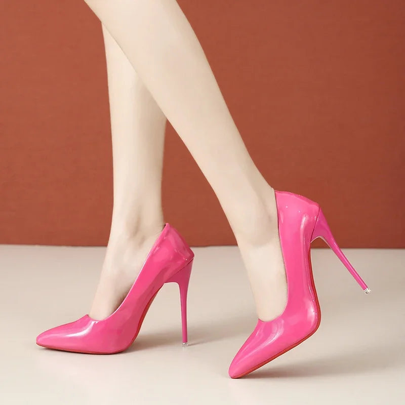 RBB Ethnic Elegance Stilettos – Sexy Pointed Toe Super High Heels with Red Bottom (Plus Sizes 44–45)