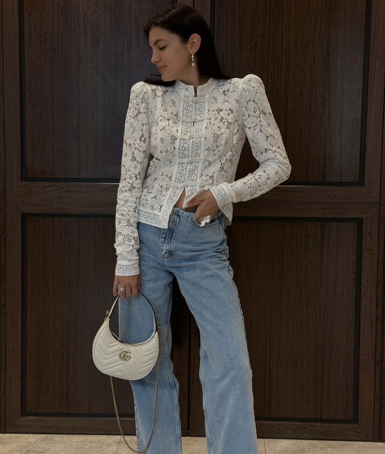 Tuularose Luxury Lace Blouse Fashion Lace Print Single Breasted Slim Shirt Vintage Elegant Party Looks Summer Women Blouse Tops