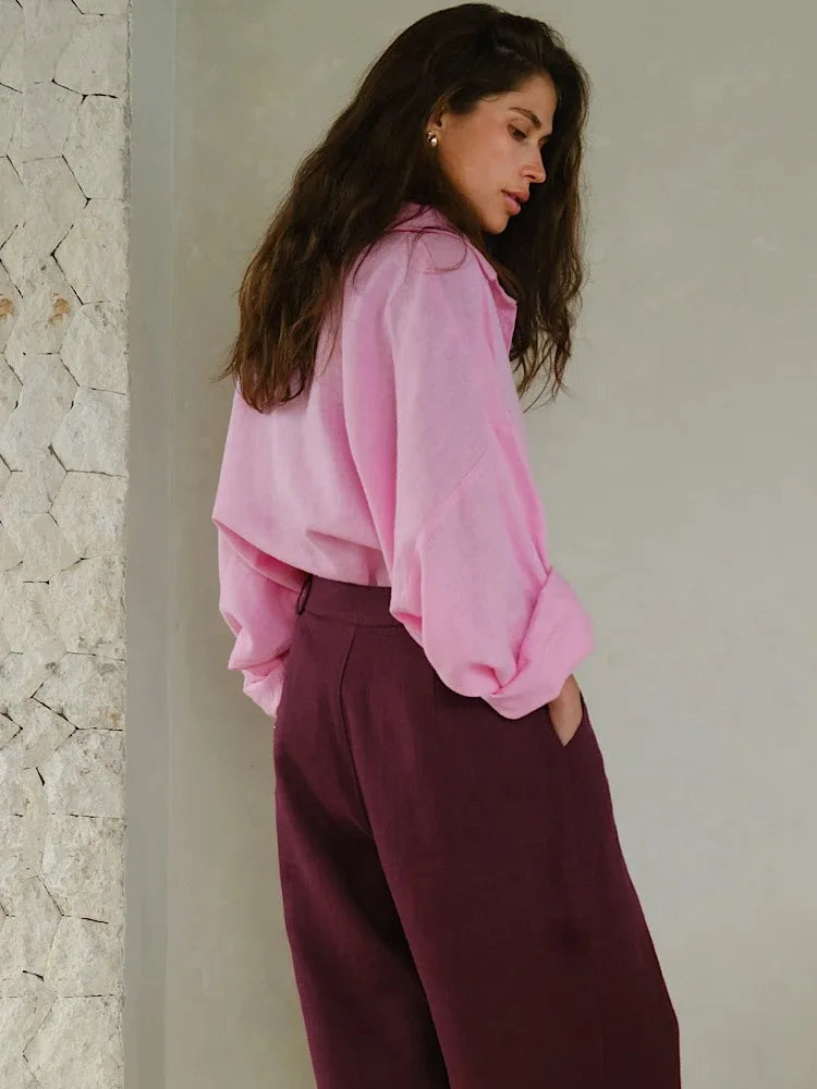 D.Nale K White Women's Shirts Elegant Long Sleeve Loose-Fitting Woman Blouse New Vintage Basic Top Collar Shirt for Women