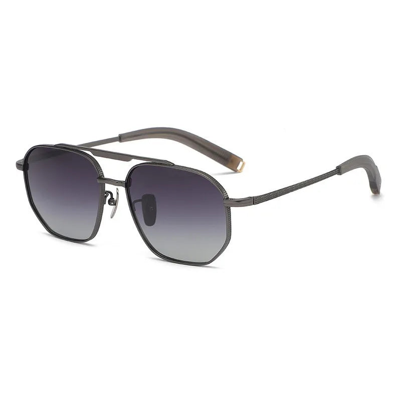 RBB Polarized Titanium Sunglasses – Handmade Square Frame Eyewear for Men & Women (Model 50003)
