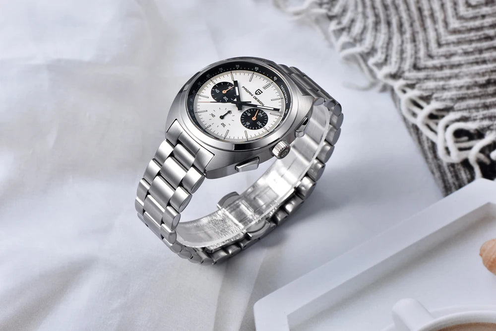 RBB DESIGN 2025 Retro Luxury Chronograph Men's Quartz Watch – VK63 Leather Sport Timepiece