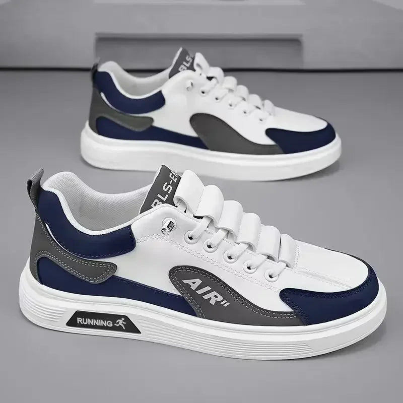RBB 2025 Summer & Autumn Men’s Leather Low-Cut Running Shoes – Casual Fashion Sports Sneakers