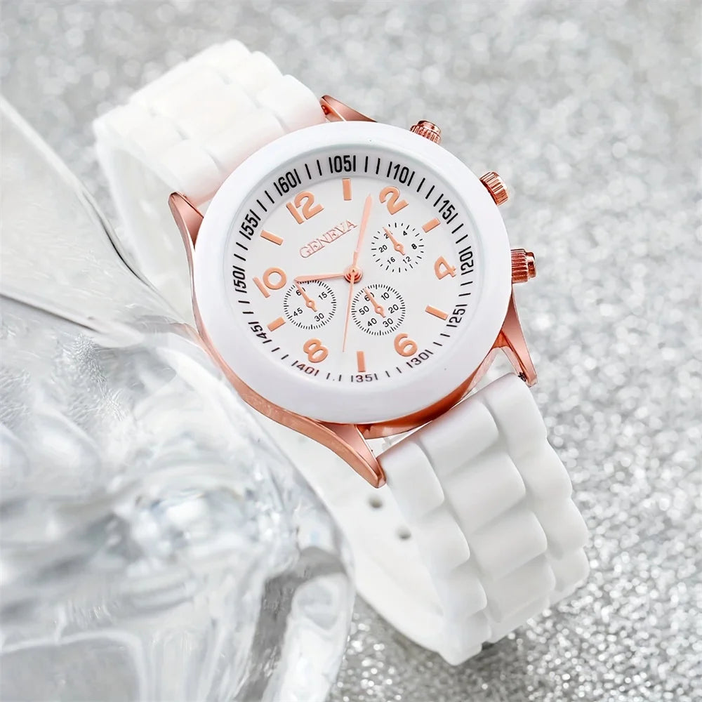 RBB Luxury Couple's Watch Set – Elegant Alloy & Silicone Strap Quartz Watches (2 Pcs)