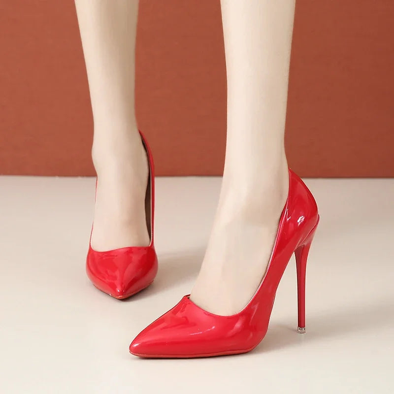 RBB Ethnic Elegance Stilettos – Sexy Pointed Toe Super High Heels with Red Bottom (Plus Sizes 44–45)