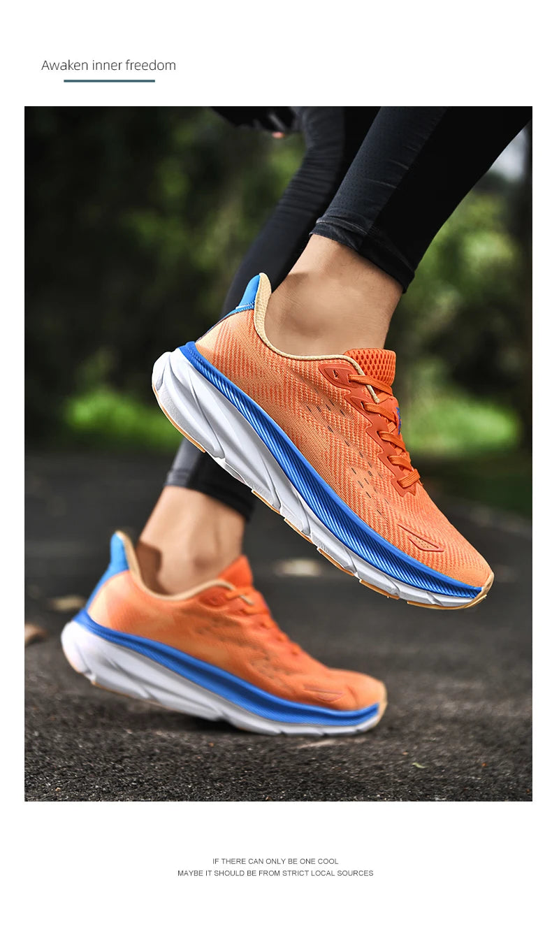 RBB Luxury Men’s Running Shoes – Breathable Mesh Cushioned Sneakers for Couples, Off-Road & Road Running Trainers