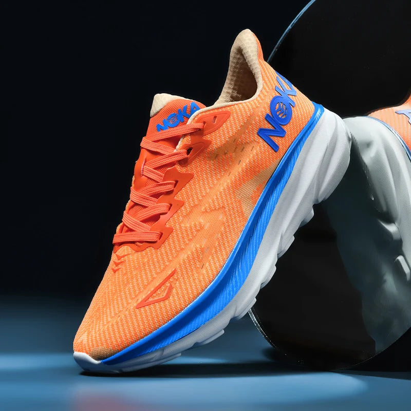 Men’s Trendy Sports Shoes – Fashion Comfort in Blue, Orange & Black