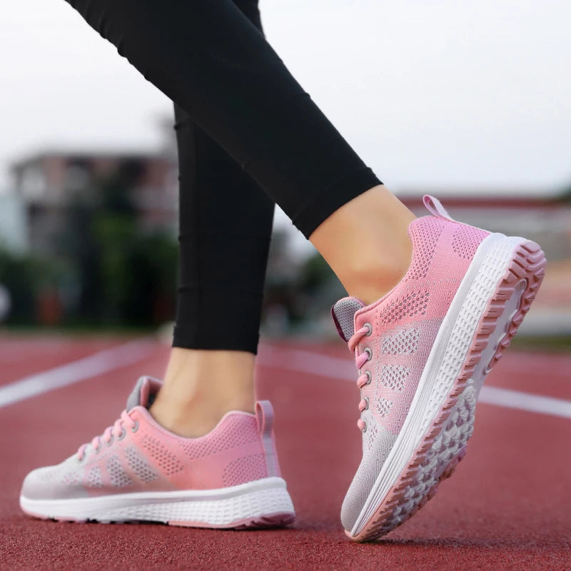 RBB Women’s Breathable Running Shoes – Lightweight Lace-Up Sneakers for Hard Court
