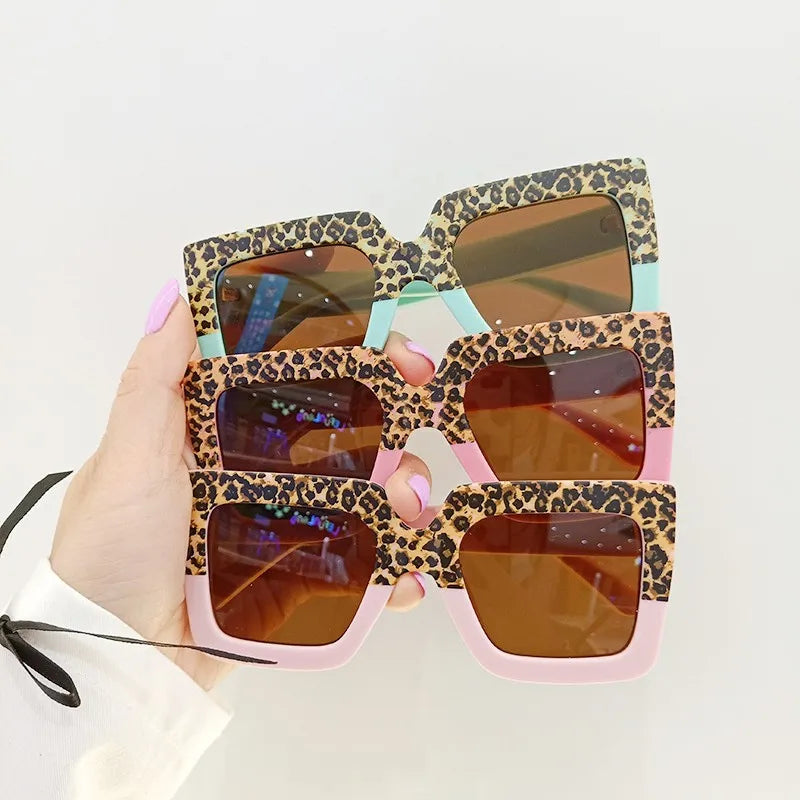 RBB Kids Oversized Square Sunglasses – Trendy Double-Color Frame Eyewear for Boys & Girls