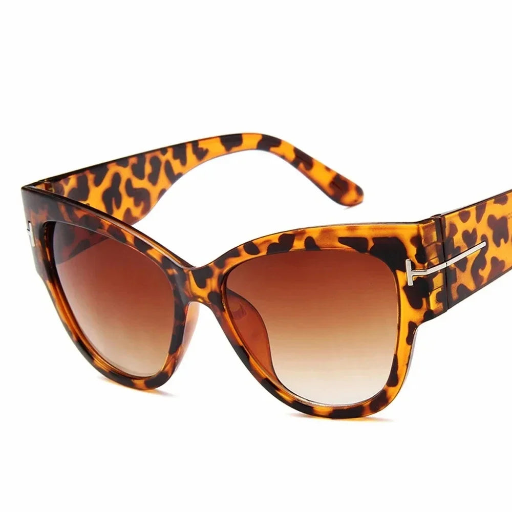 RBB Luxury Black Cat Eye Oversized Sunglasses for Women – 2024 Designer Gradient Shades