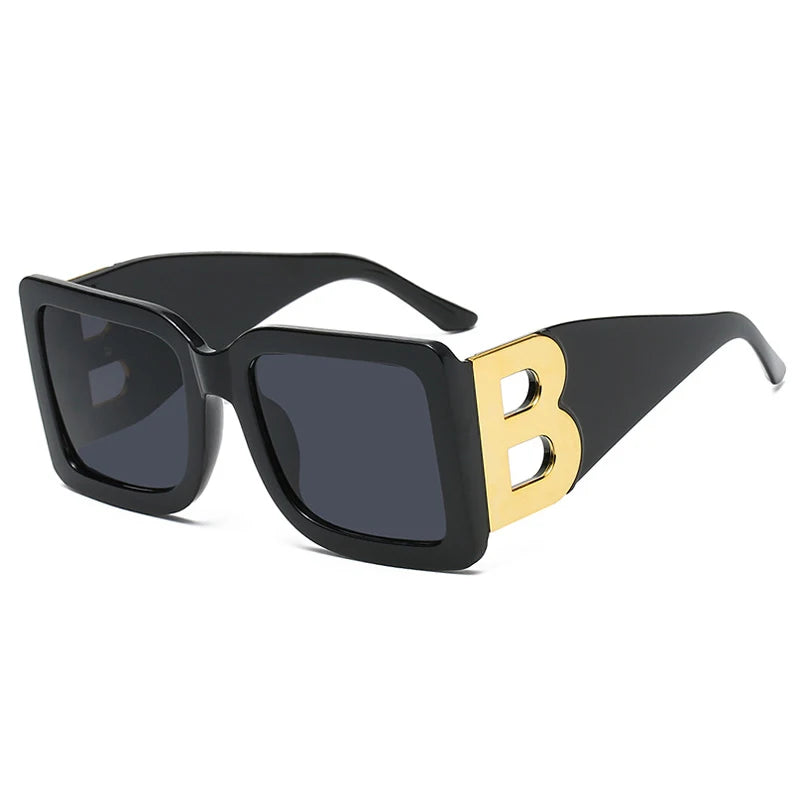 RBB Fashion Sunglasses – 2025 Luxury Oversized Square UV400 Eyewear for Men & Women, Vintage Travel Style