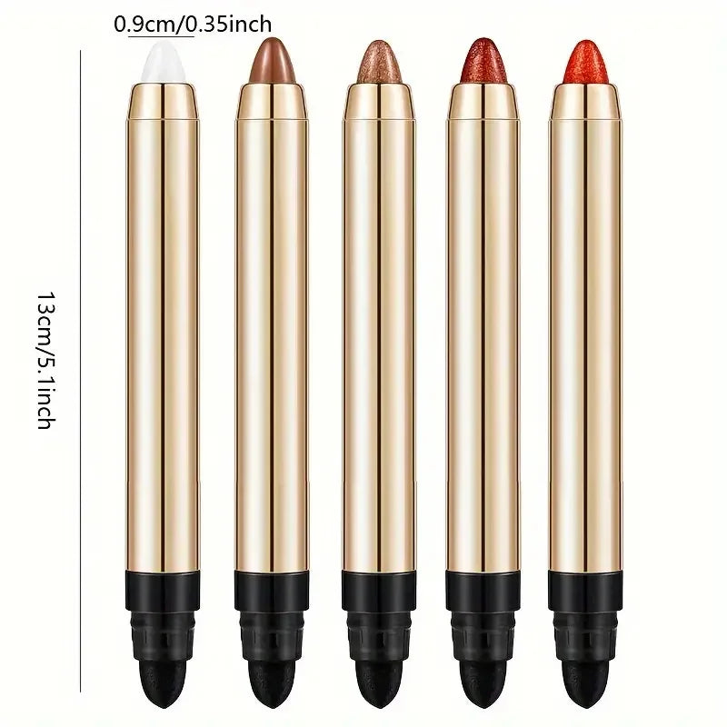 Double-Sided Eyeshadow Stick – Pearly Glitter Highlighter & Matte Brightening Pen