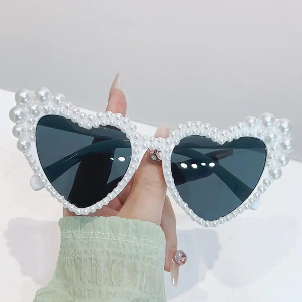 RBB Luxury Diamond Frame Heart Shape Sunglasses – Large UV400 Protection for Women