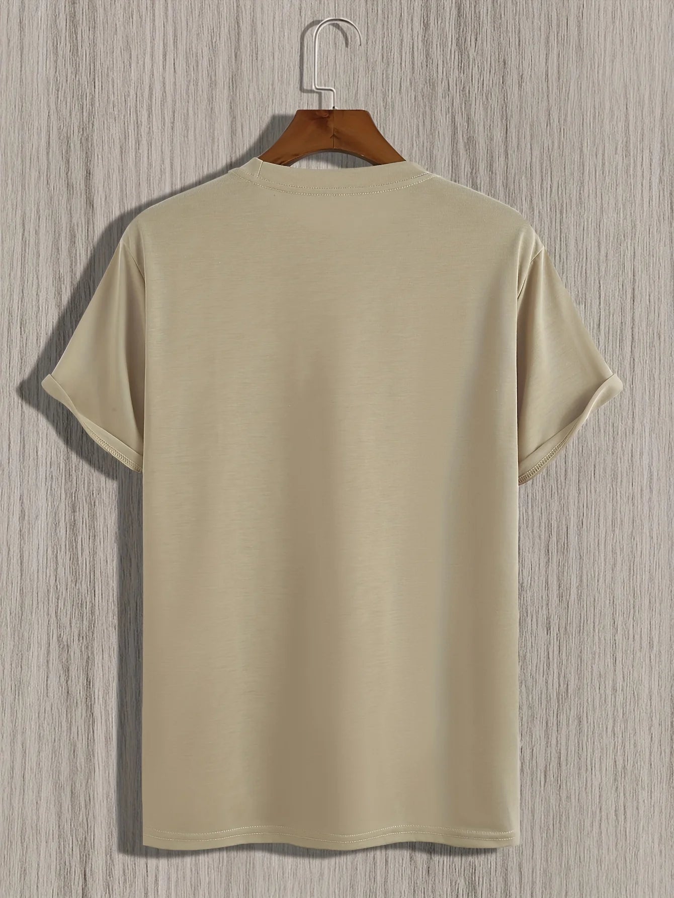 RBB Men’s 100% Cotton Summer Slim Fit PARIS Letter Print Round Neck Short Sleeve T-Shirt