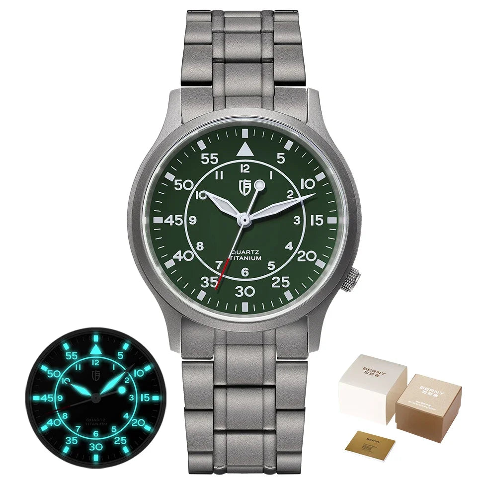 RBB Titanium Ultra-Thin Quartz Watch – VH31, Sapphire, 5ATM, Luminous