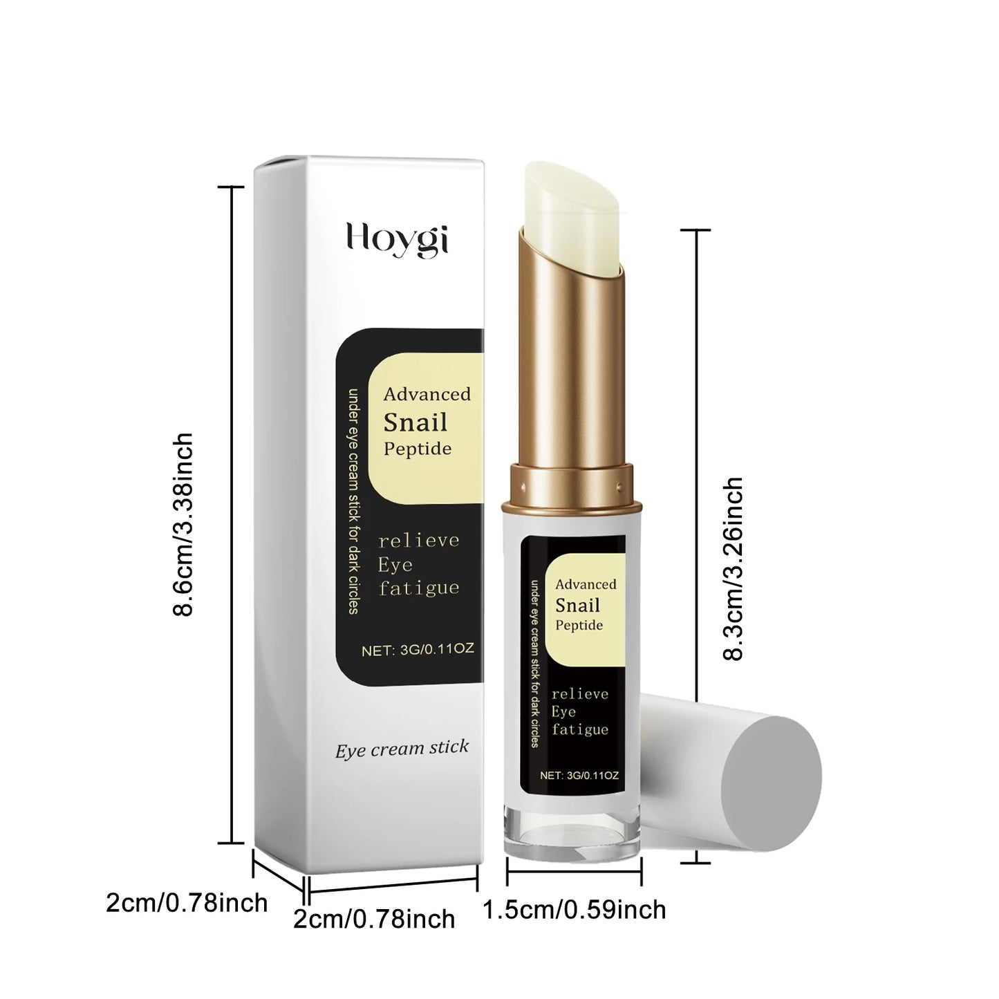 Snail Collagen Eye Cream Stick – Fade Fine Lines, Dark Circles & Puffiness, Firming & Moisturizing