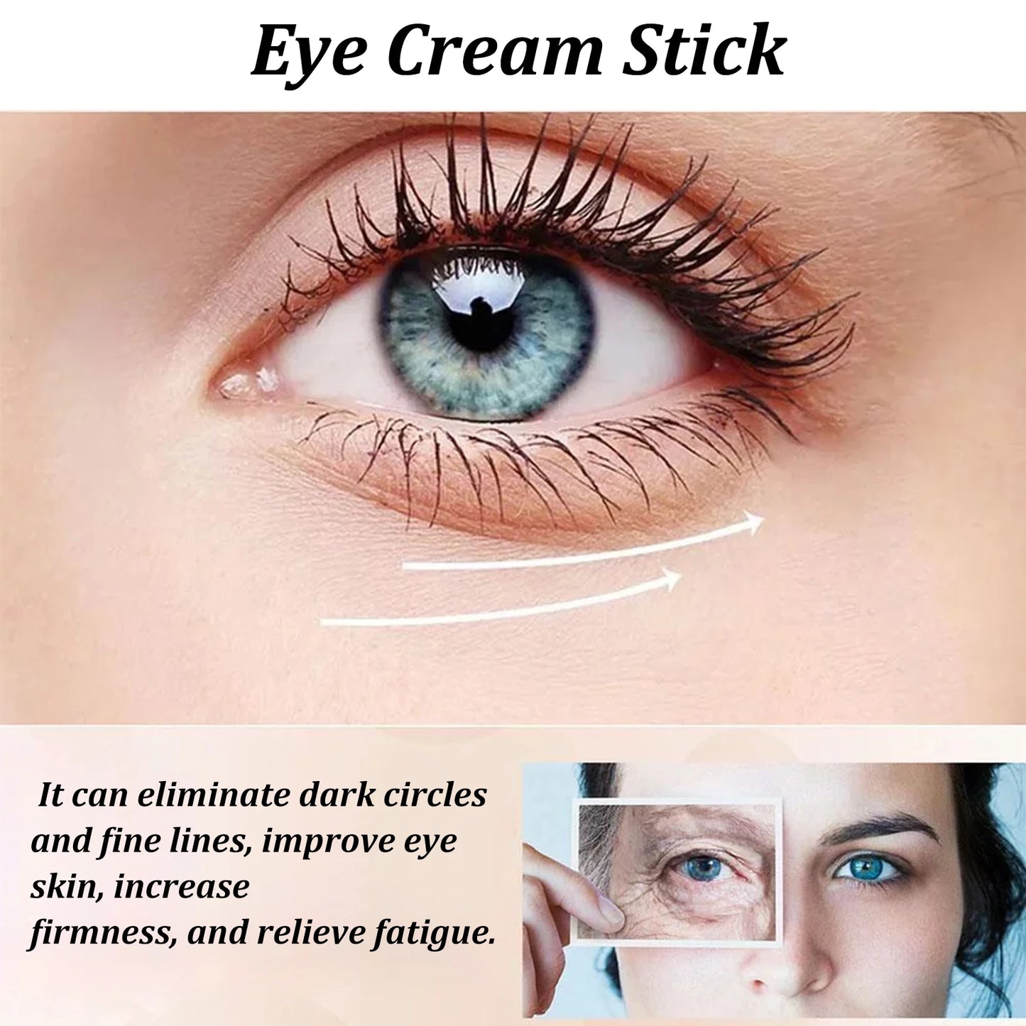 Snail Collagen Eye Cream Stick – Fade Fine Lines, Dark Circles & Puffiness, Firming & Moisturizing