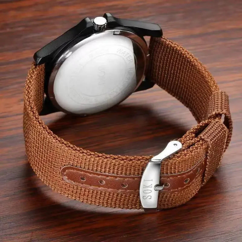 RBB Men's Luxury Military Quartz Watch – Nylon Band, Sport & Casual Design