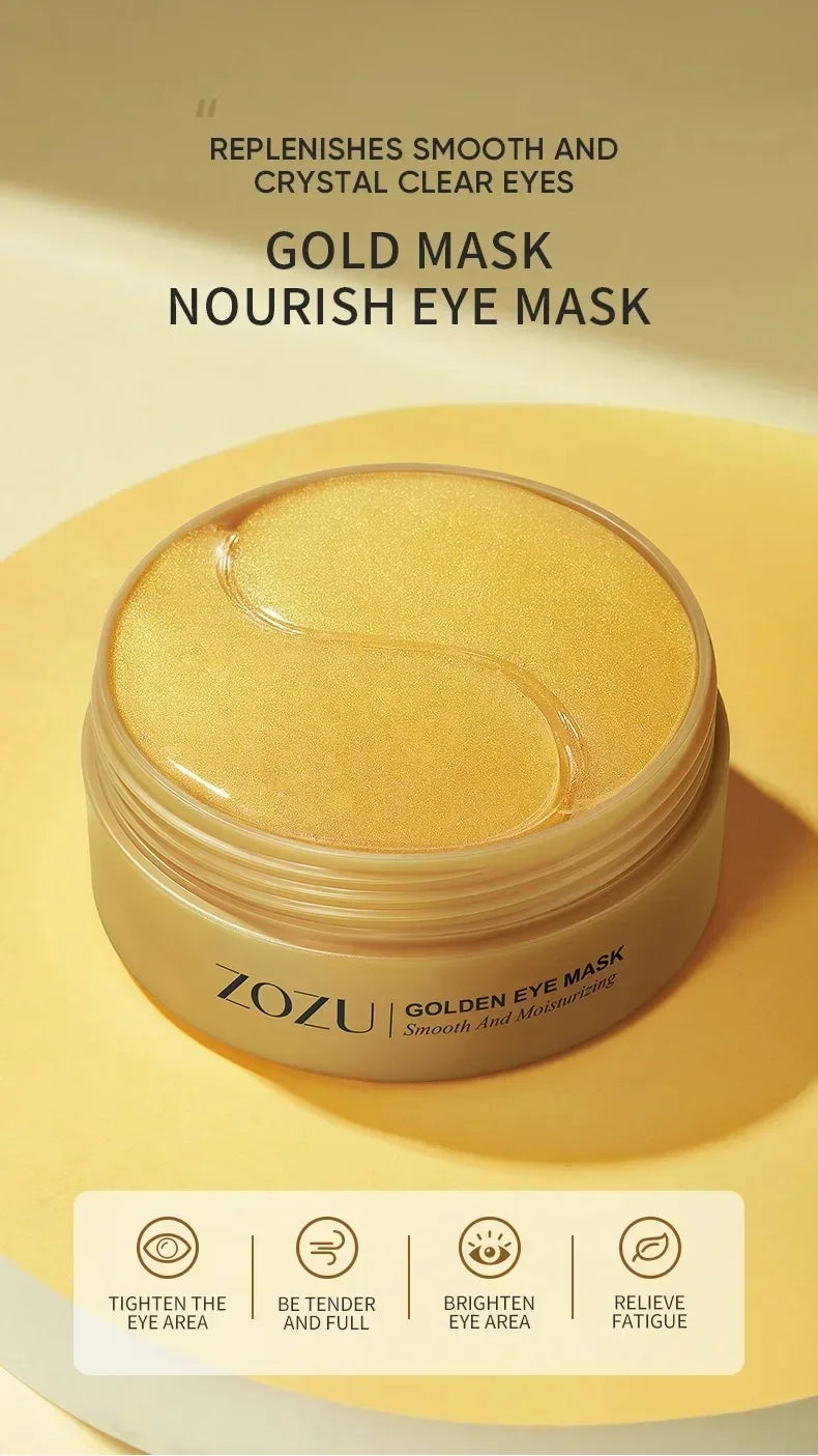 60/120PCS Avocado Gold Eye Masks – Anti-Wrinkle, Moisturizing & Dark Circle Treatment